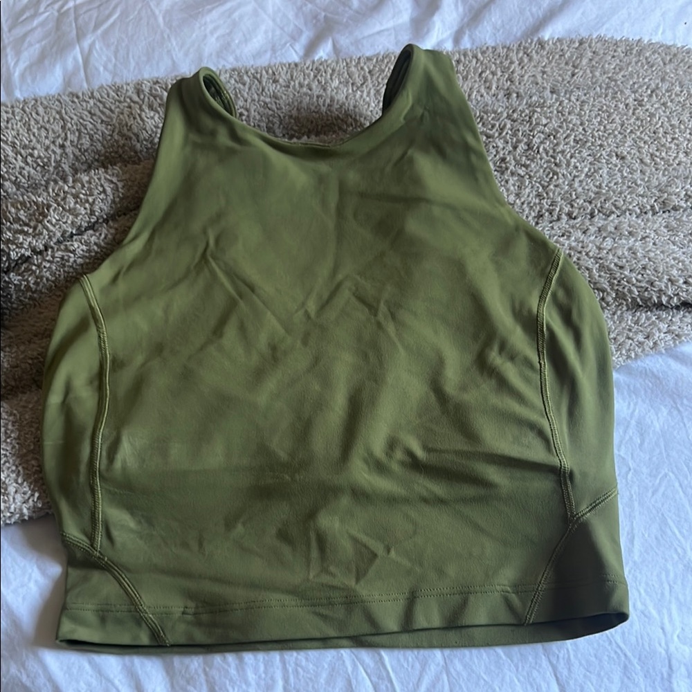 Align high neck Green tank top